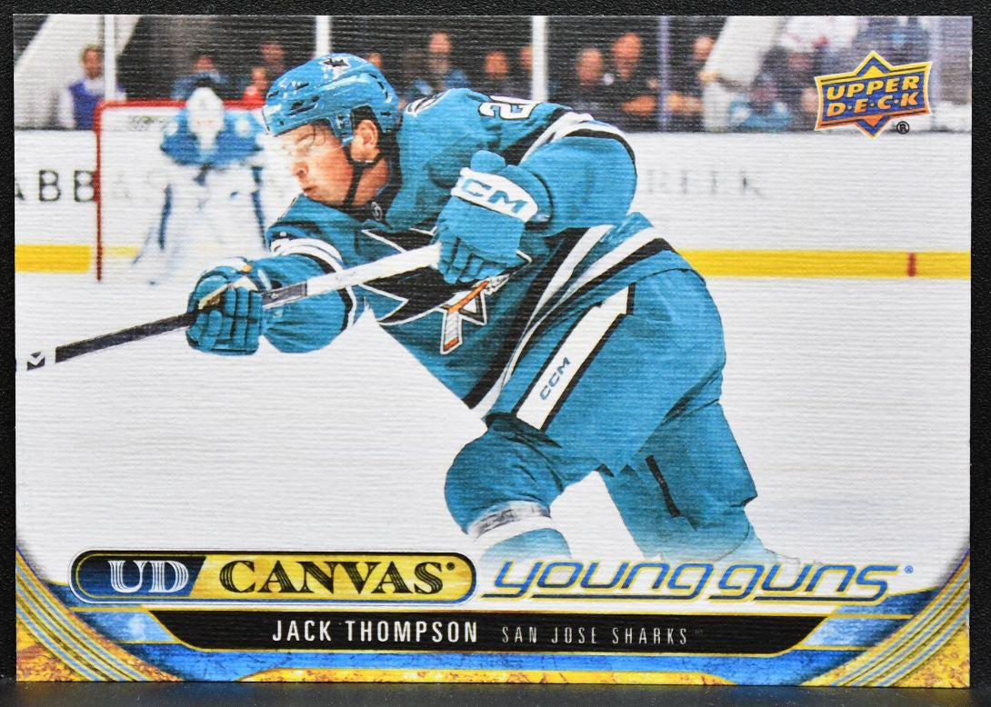 2024-25 Upper Deck Series 2 UD Canvas Young Guns Jack Thompson Sharks RC 5220