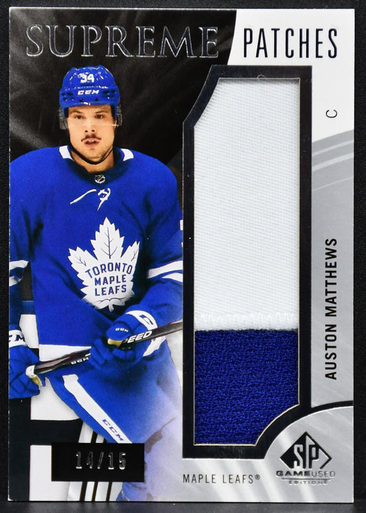 2020-21 SP Game Used Auston Matthews SP-MA Toronto Maple Leafs 14/15 Patch