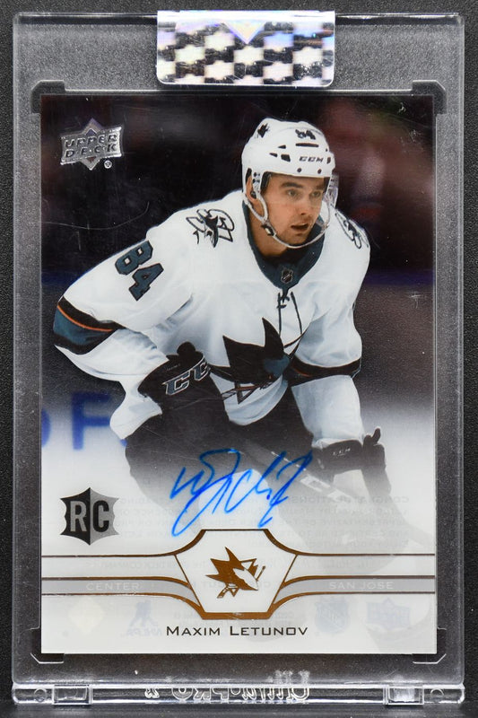 2020-21 Upper Deck Clear Cut Base Rookie Maxim Letunov CC-ML RC Auto 5393