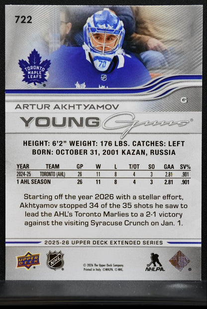2025-26 Upper Deck Extended Series Young Guns Artur Akhtyamov RC 1532