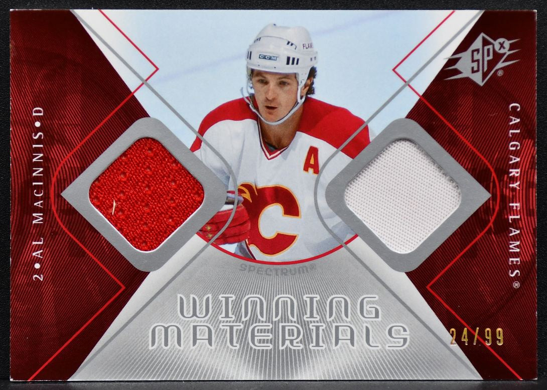 2007-08 SPx Winning Materials Al MacInnis WM-AM Calgary Flames 24/99 Jersey 9163