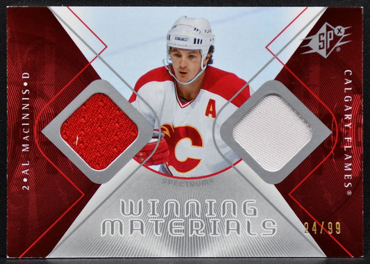 2007-08 SPx Winning Materials Al MacInnis WM-AM Calgary Flames 24/99 Jersey 9163