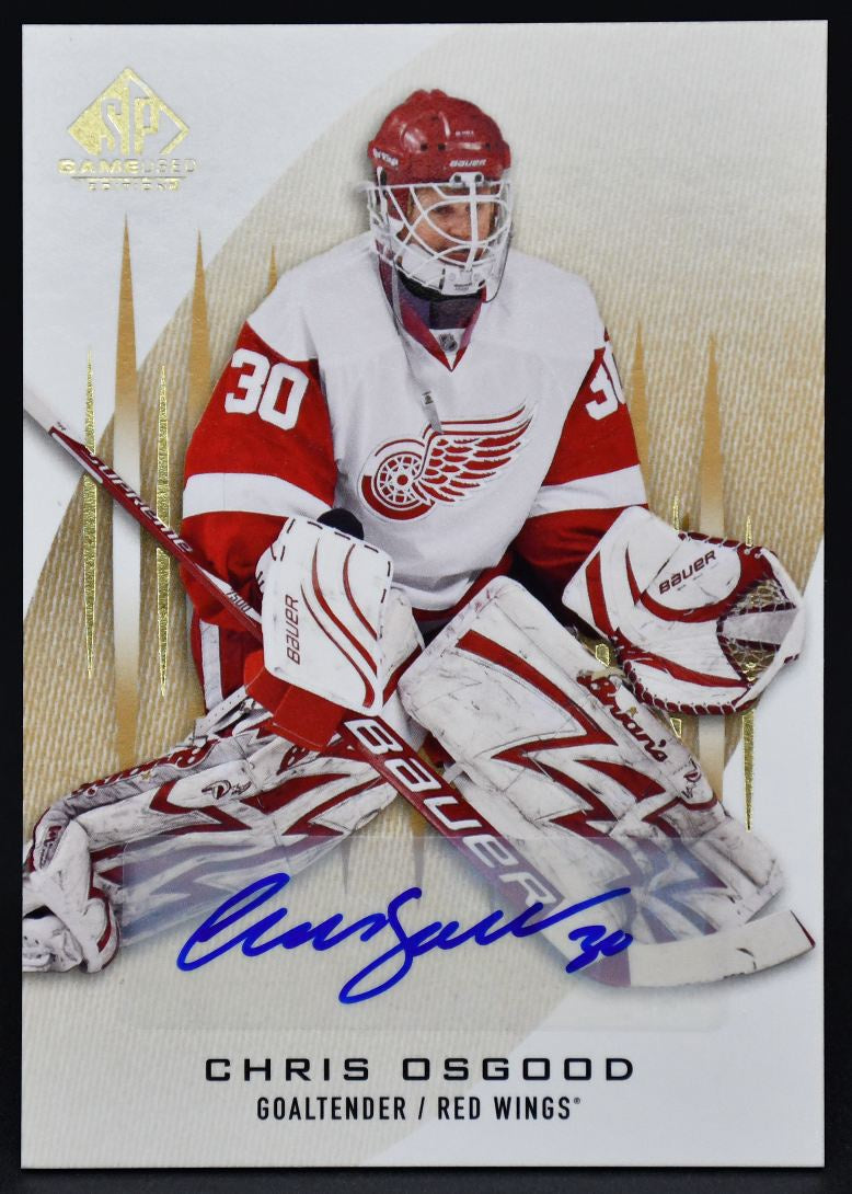 2013-14 SP Game Used Gold Chris Osgood 69 Auto