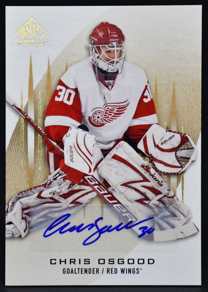 2013-14 SP Game Used Gold Chris Osgood 69 Auto