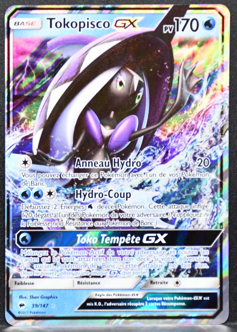 Pokémon Tokopisco GX French Sun & Moon: Burning Shadows 39/147 NM French