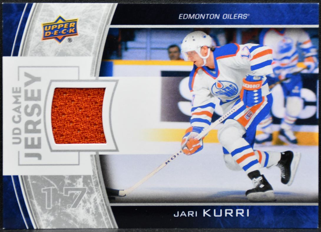 2013-14 Upper Deck Series 1 UD Game Jerseys Jari Kurri GJ-JK Oilers Jersey 2027