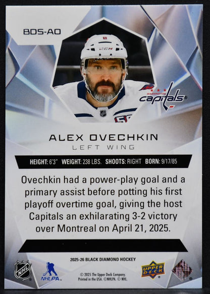 2025-26 UD Black Diamond Stars Alex Ovechkin BDS-AO Washington Capitals /249
