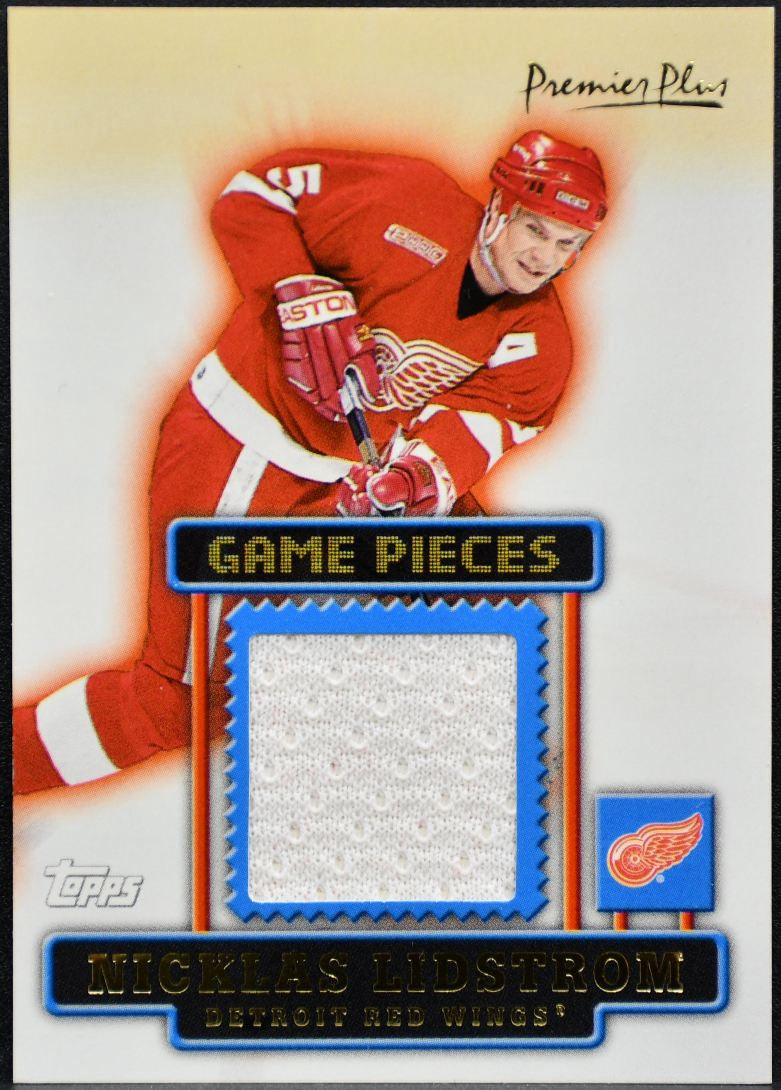 1999-100 Topps Premier Plus Game Pieces Nicklas Lidstrom Red Wings Jersey 1266