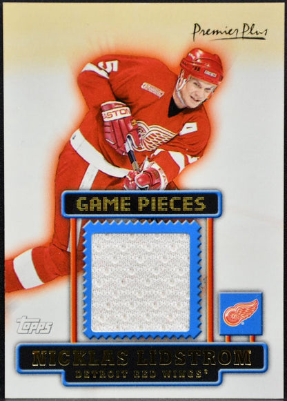 1999-100 Topps Premier Plus Game Pieces Nicklas Lidstrom Red Wings Jersey 1266