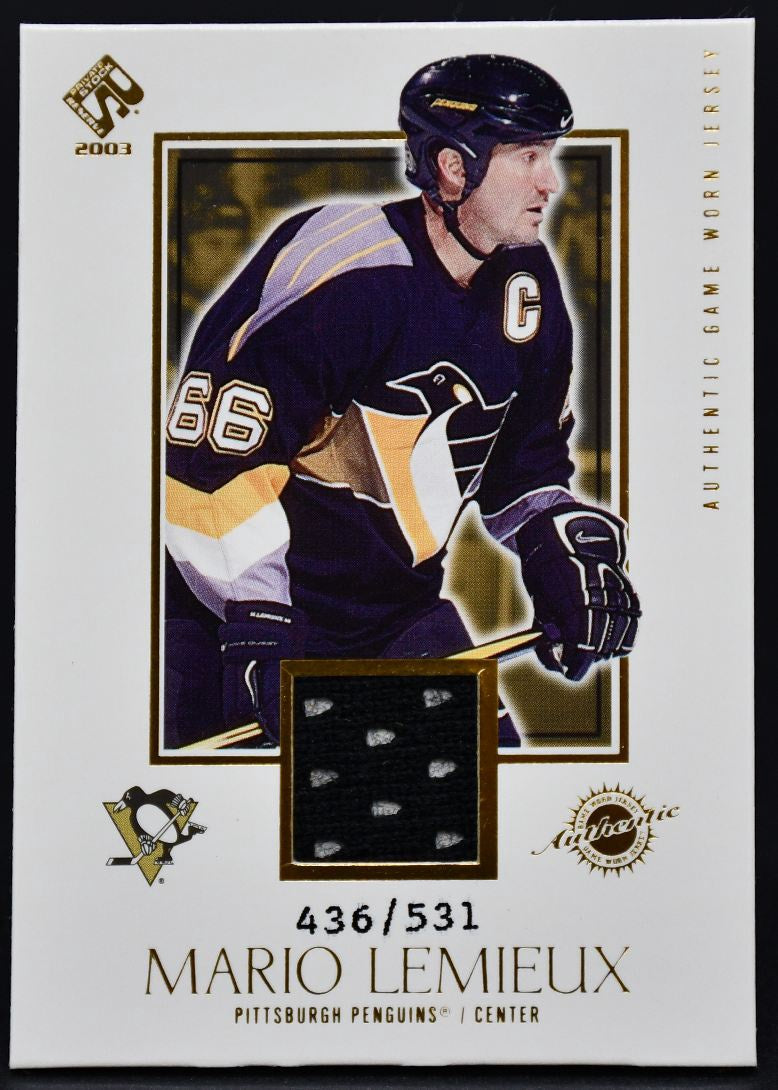 2002-03 Private Stock Reserve Authentic Game-Worn Jersey Lemieux 138 436/531