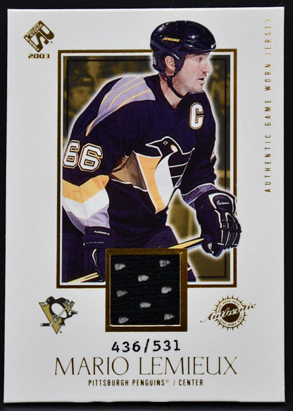 2002-03 Private Stock Reserve Authentic Game-Worn Jersey Lemieux 138 436/531