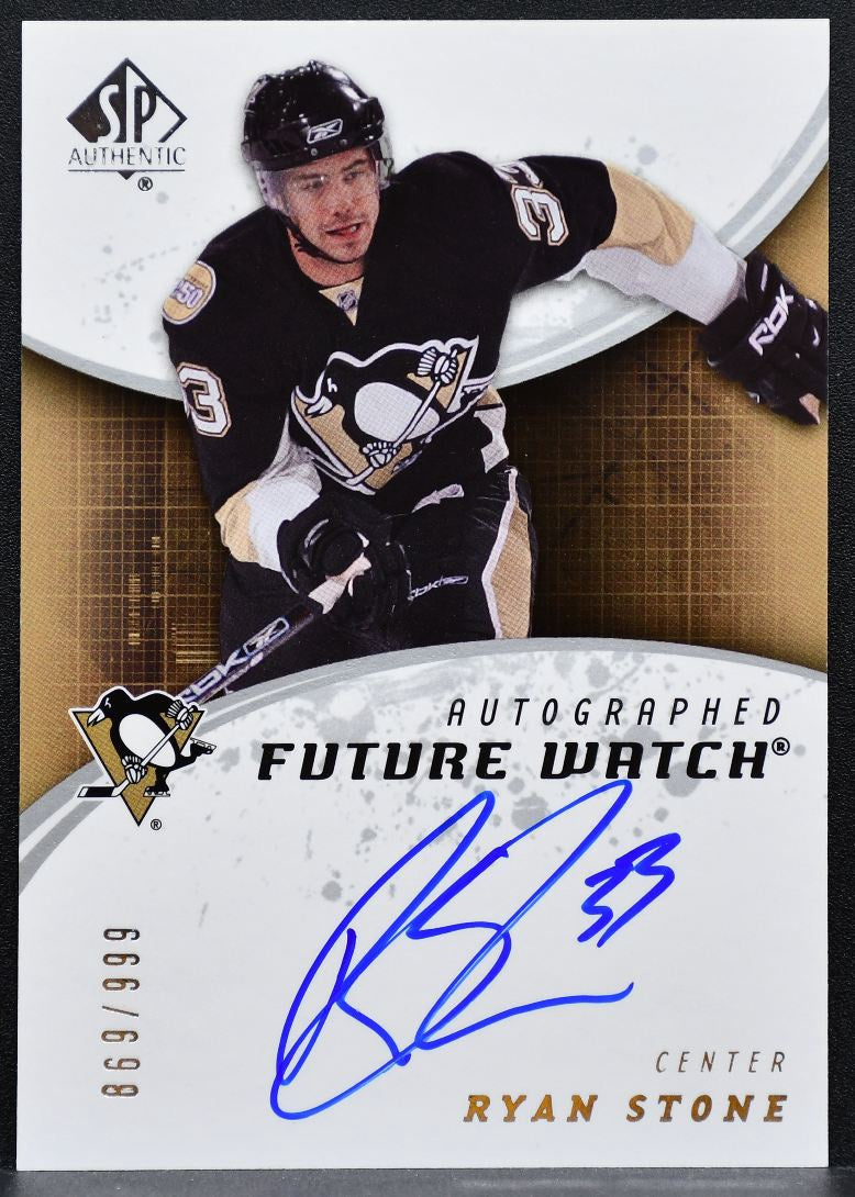 2008-09 SP Authentic Future Watch Auto Ryan Stone Penguins RC Auto 869/999 9183