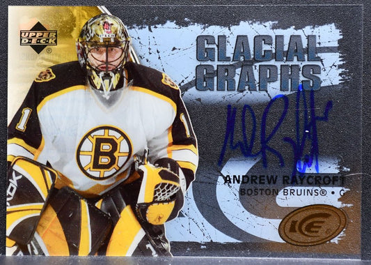 2005-06 Upper Deck Ice Glacial Graphs Andrew Raycroft GG-AR Bruins Auto 1313