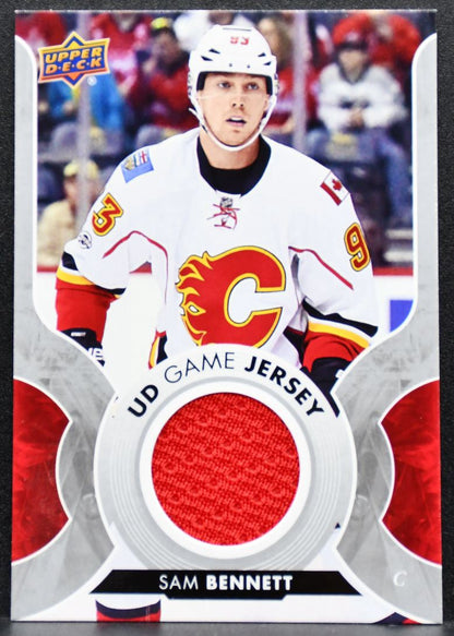2017-18 Upper Deck Series 1 UD Game Jersey Sam Bennett GJ-SB Flames Jersey 4828