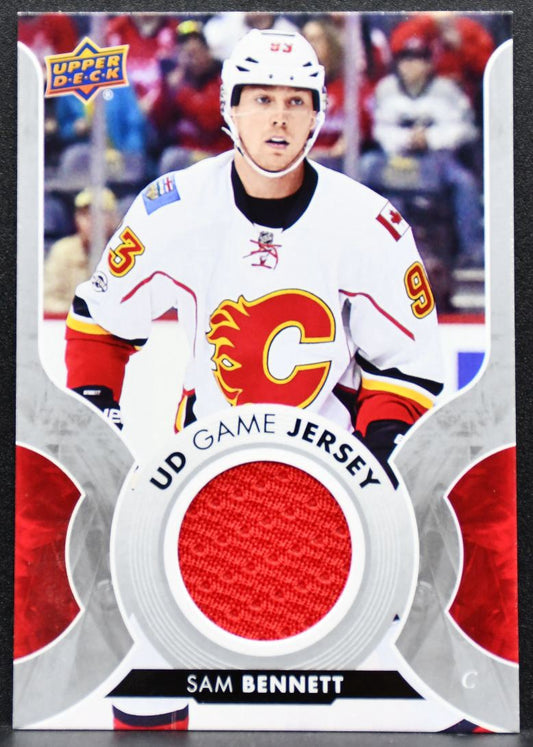 2017-18 Upper Deck Series 1 UD Game Jersey Sam Bennett GJ-SB Flames Jersey 4828