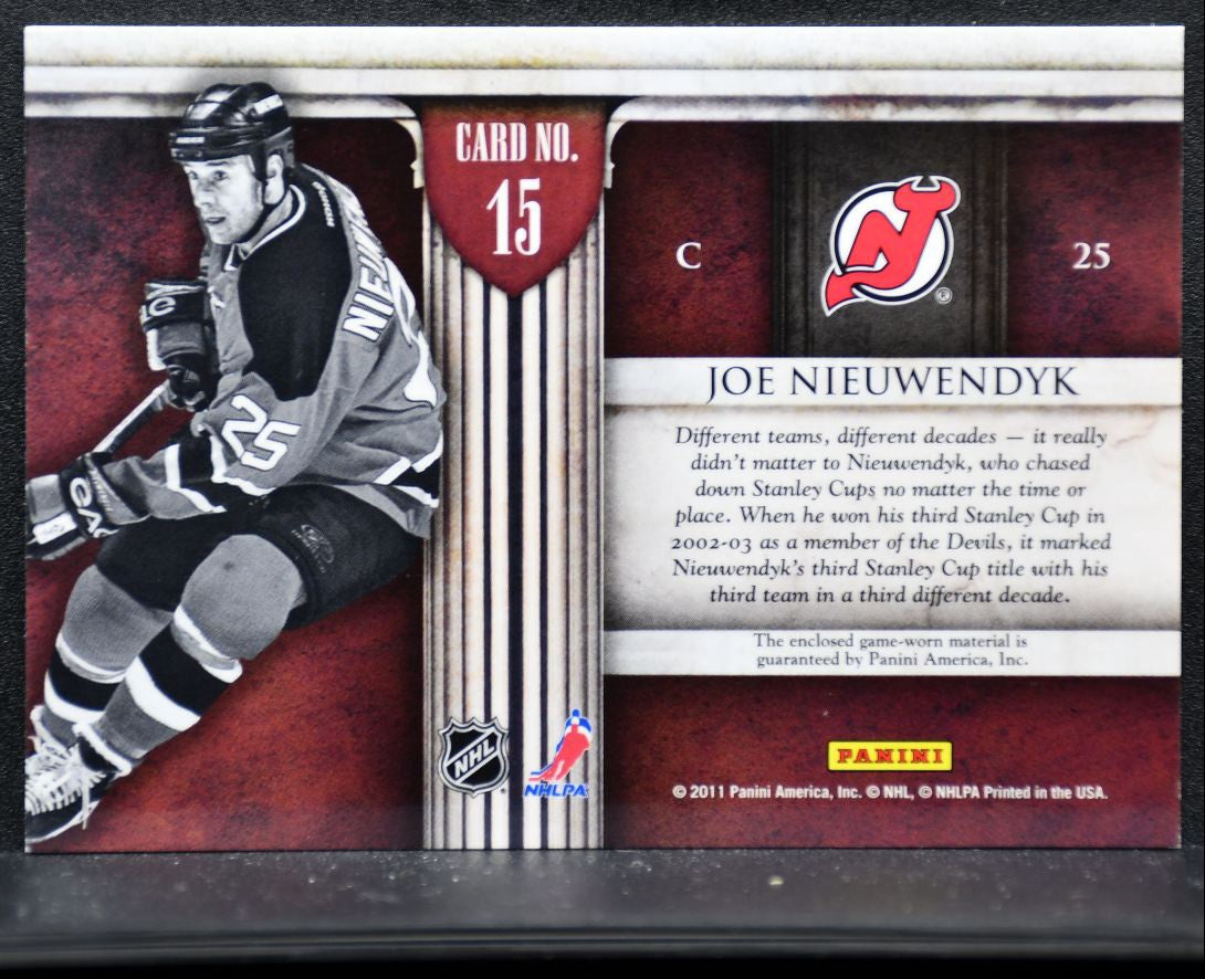2011-12 Panini Crown Royale Mythology Jersey Joe Nieuwendyk Devils Jersey 3093