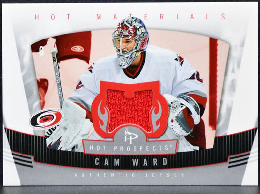 2007-08 Fleer Hot Prospects Materials Cam Ward HM-CW Hurricanes Jersey 1441