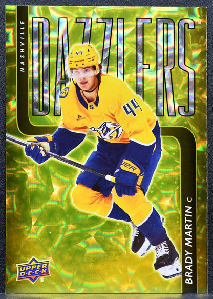 2025-26 Upper Deck Series 2 Dazzlers Gold Brady Martin DZ-89 Predators RC 1990