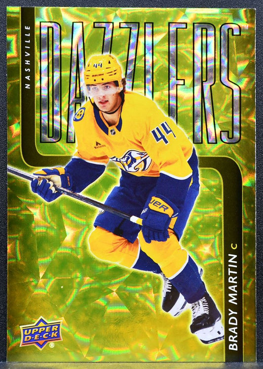 2025-26 Upper Deck Series 2 Dazzlers Gold Brady Martin DZ-89 Predators RC 1990