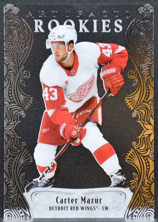 2025-26 UD Artifacts Clear Cut Rookies Carter Mazur 192 Detroit Red Wings RC 1694