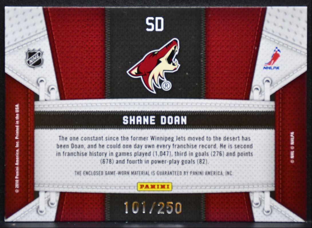 2010-11 Panini Certified Fabric of the Game Doan 101/250 Jersey 5470