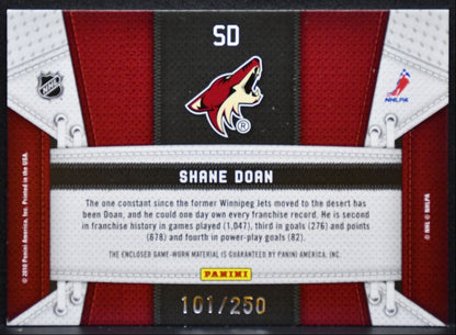 2010-11 Panini Certified Fabric of the Game Doan 101/250 Jersey 5470