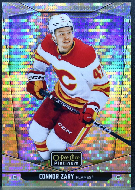 2024-25 O-Pee-Chee Platinum Seismic Gold Connor Zary 52 Flames 10/50 9485