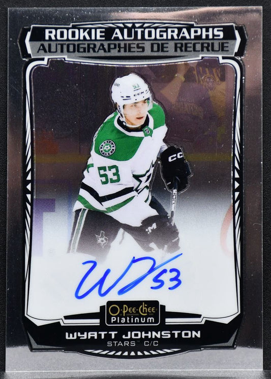 2022-23 O-Pee-Chee Platinum Rookie Autographs Wyatt Johnston R-WJ RC Auto