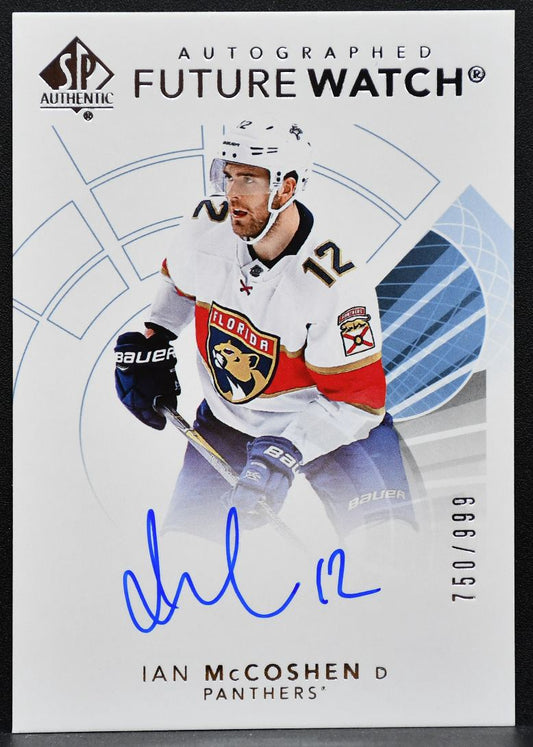 2017-18 SP Authentic Future Watch Auto Ian McCoshen Panthers RC Auto 8146
