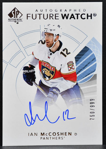 2017-18 SP Authentic Future Watch Auto Ian McCoshen Panthers RC Auto 8146