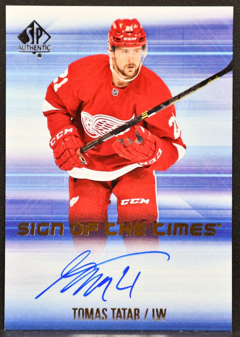 2015-16 SP Authentic Sign of the Times Tomas Tatar SOTT-TA Auto 3726