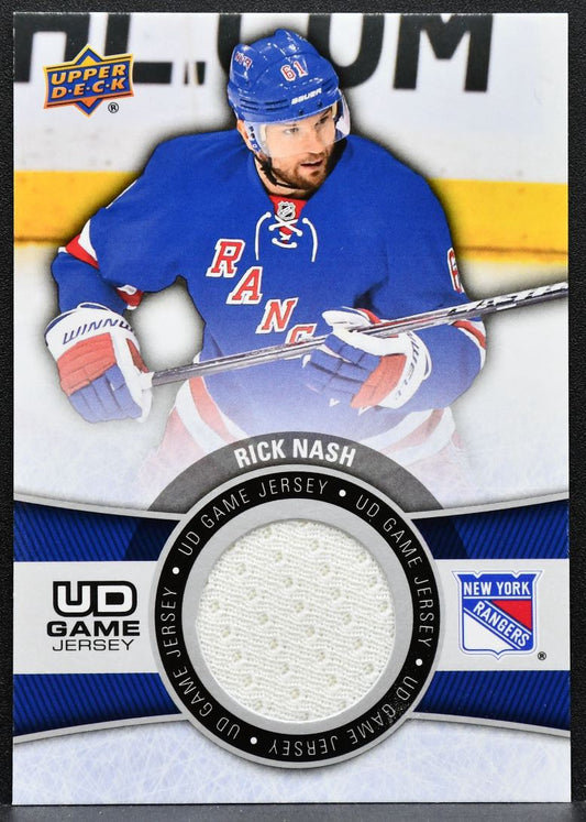2015-16 Upper Deck Series 1 Game Jersey Rick Nash GJ-RN Rangers Jersey 4121