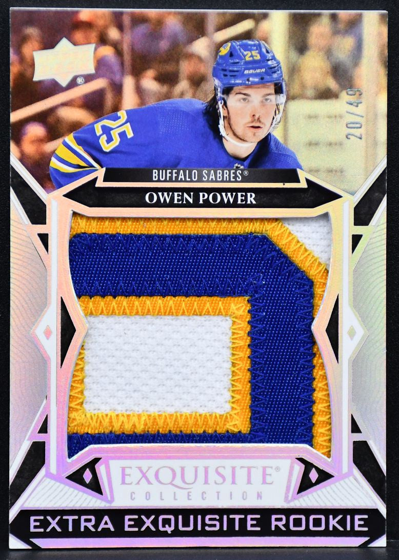 2022-23 UD Black Diamond Owen Power ECER-OP Buffalo Sabres RC 20/49 Patch