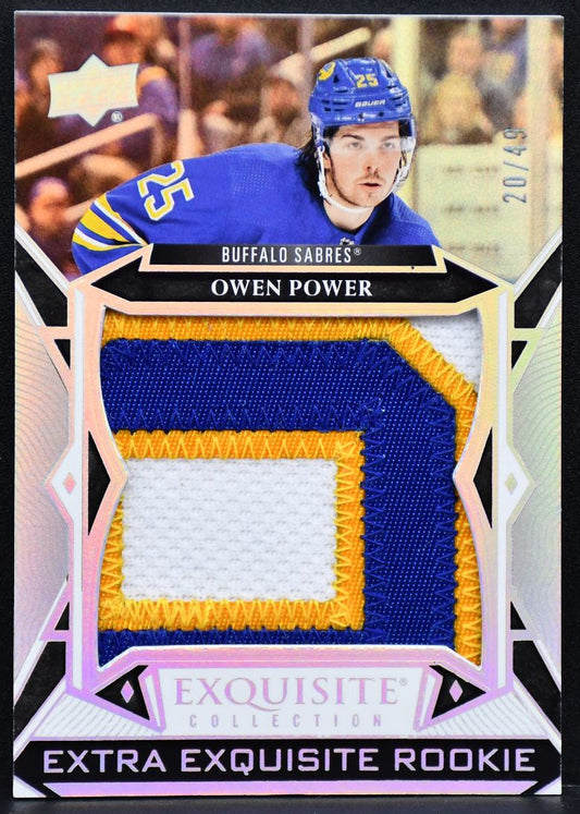 2022-23 UD Black Diamond Owen Power ECER-OP Buffalo Sabres RC 20/49 Patch