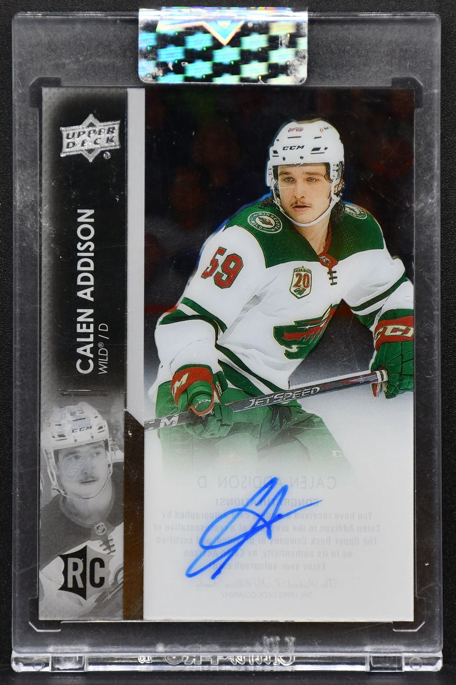 2021-22 Upper Deck Clear Cut Base Calen Addison CC-DD RC Auto 0954