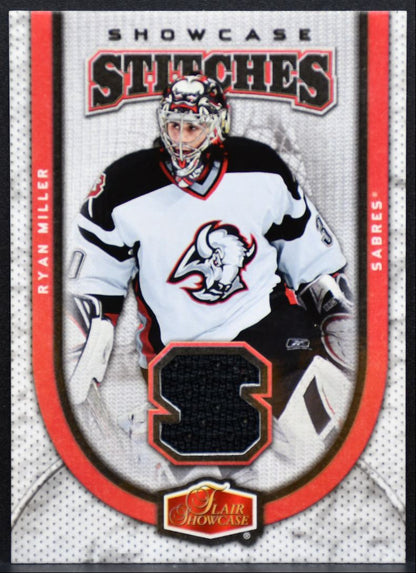 2006-07 Flair Showcase Stitches Ryan Miller SS-RM Buffalo Sabres Jersey 5548