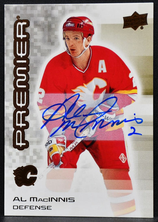 2024-25 UD Premier Bronze Auto Al MacInnis 94 Calgary Flames Auto