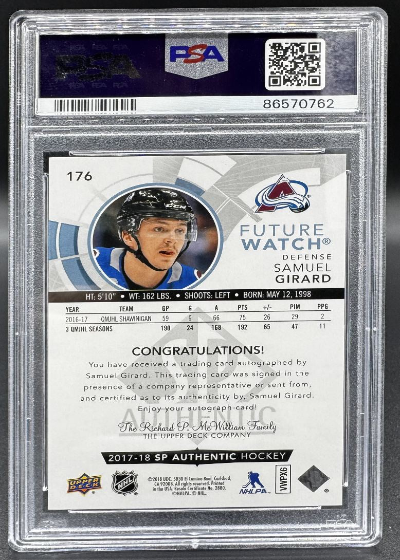 Montre SP Authentic Future 2017-18 - Inscriptions Samuel Girard 176 Auto /999