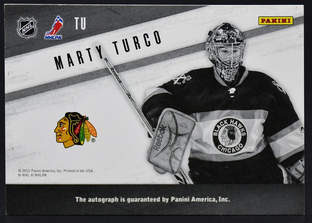 2010-11 Panini Zenith Yours Truly Marty Turco TU Auto