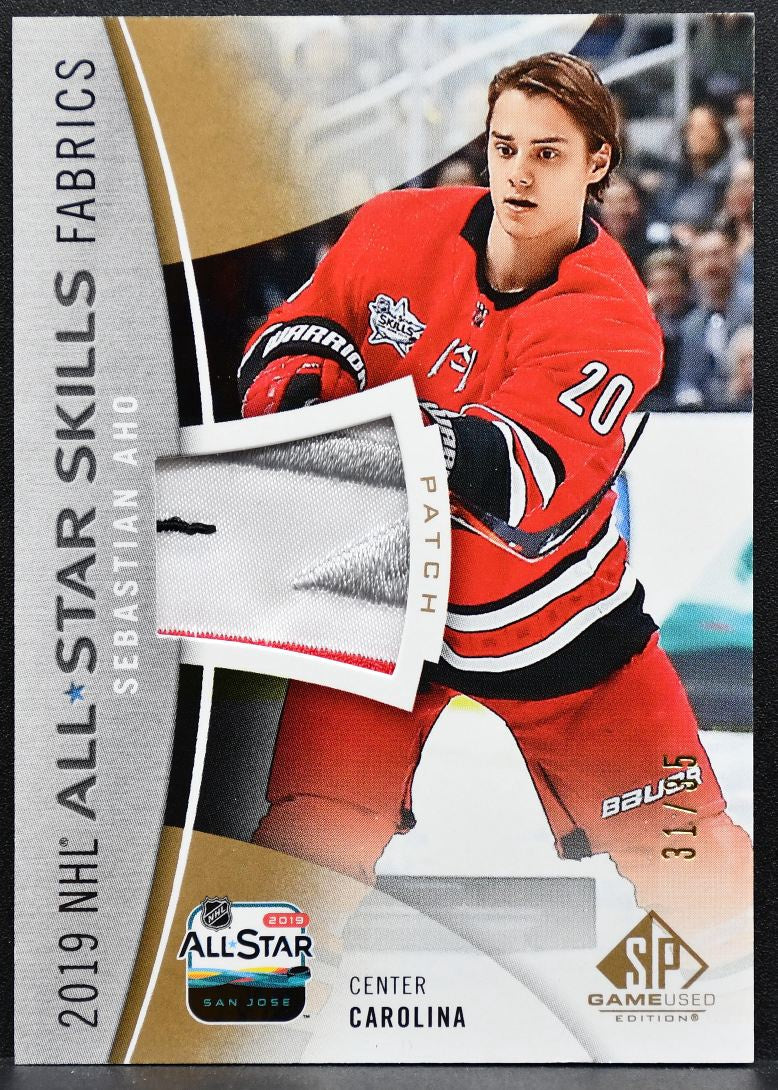2019-20 SP Game Used 2019 NHL All-Star Skills Fabrics Patch Aho 31/35 Patch 6255