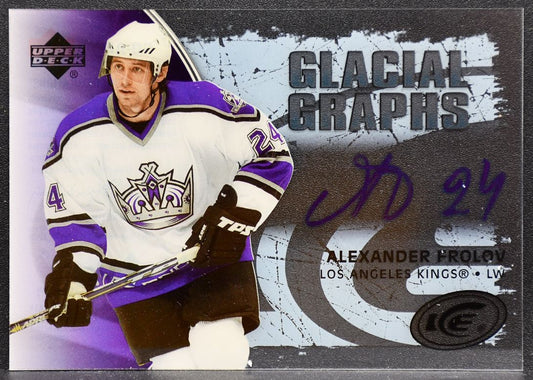 2005-06 Upper Deck Ice Glacial Graphs Alexander Frolov GG-AF Auto 4990
