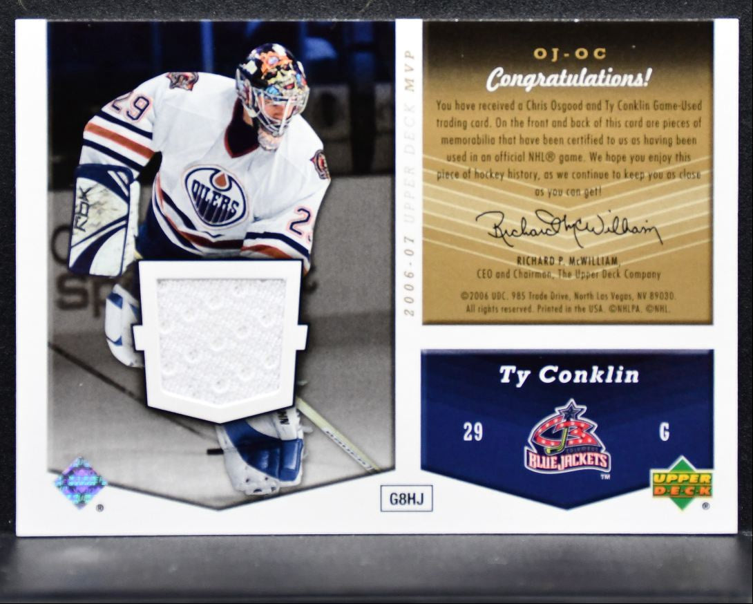 2006-07 UD MVP One on One Dual Memorabilia Osgood/Conklin Jersey 3391
