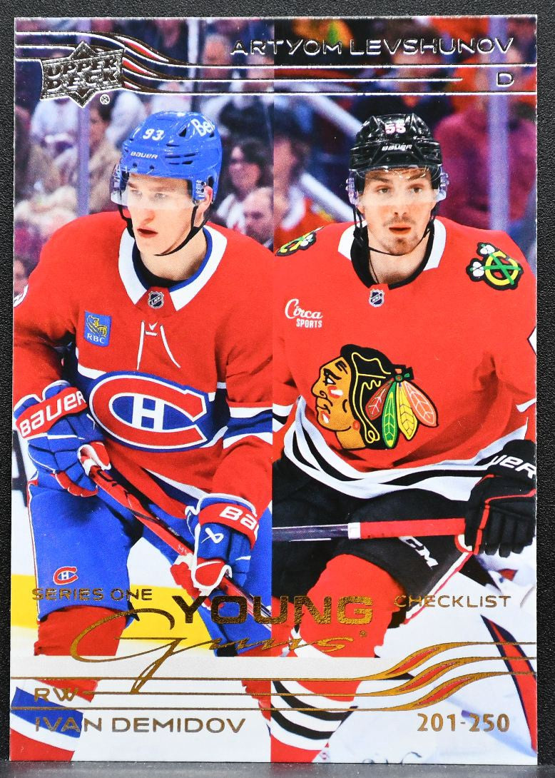 2025-26 UD Series 1 Young Guns Checklist Demidov / Levshunov RC 2737