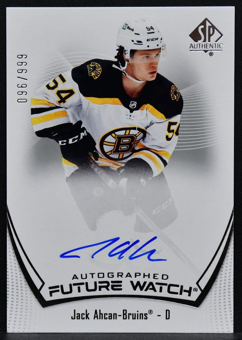2021-22 SP Authentic Autographed Future Watch Jack Ahcan 107  RC Auto 096/999
