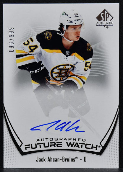 2021-22 SP Authentic Autographed Future Watch Jack Ahcan 107  RC Auto 096/999