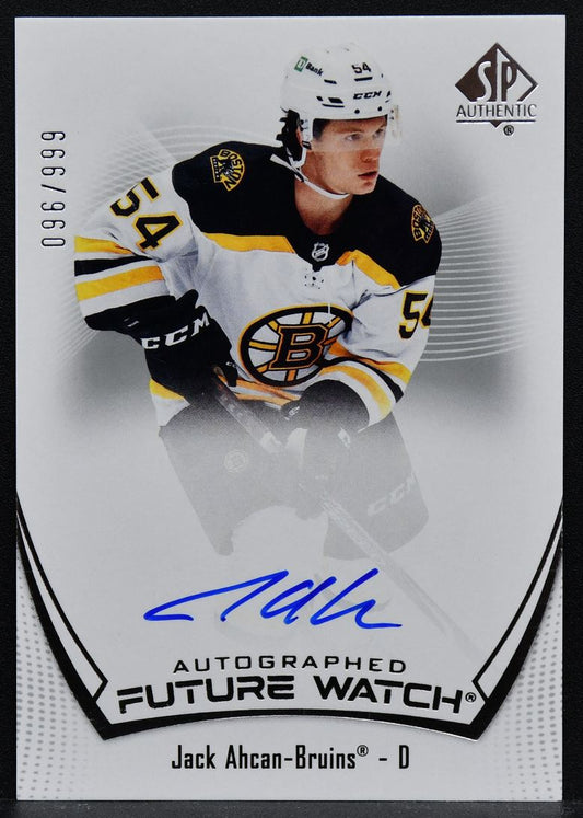 2021-22 SP Authentic Autographed Future Watch Jack Ahcan 107  RC Auto 096/999