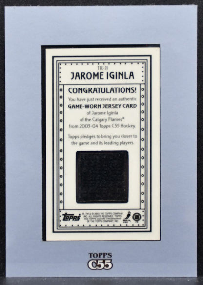 2003-04 Topps C55 Relics Jarome Iginla TR-JI Calgary Flames Jersey 4484