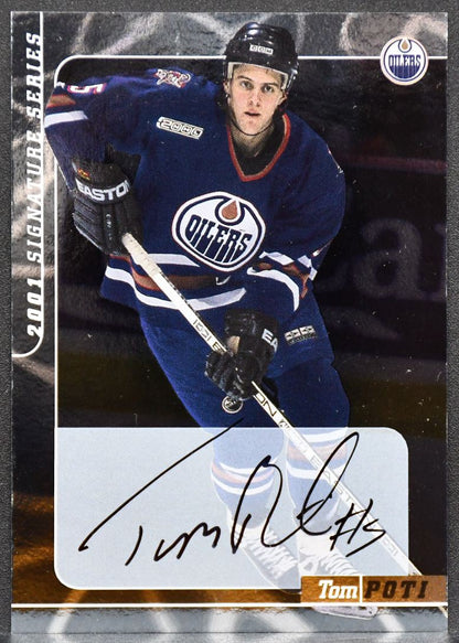 2000-01 Be a Player Signature Series Autographs Tom Poti 11 Oilers Auto 9833