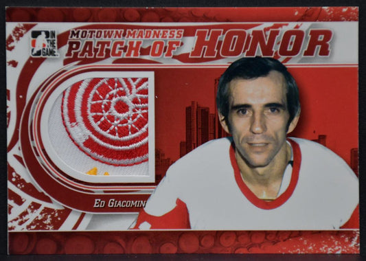 2012-13 In The Game Motown Madness Patch of Honor Ad Giacomin Red Wings Patch 4299