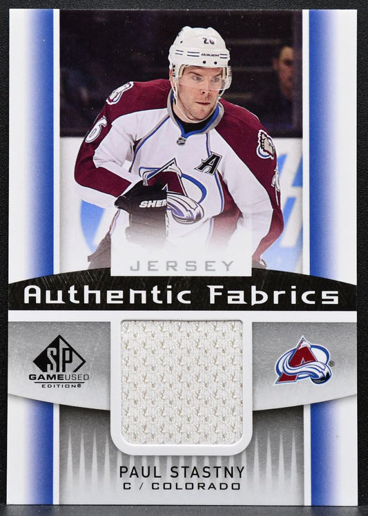 2013-14 SP Game Used Authentic Fabrics Paul Stastny AF-ST Avalanche Jersey 3995